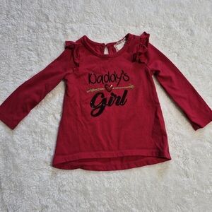 12 Month Daddy's Girl Red Long Sleeve Shirt